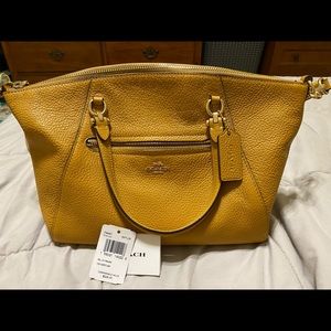 Coach Pebble leather prairie satchel
